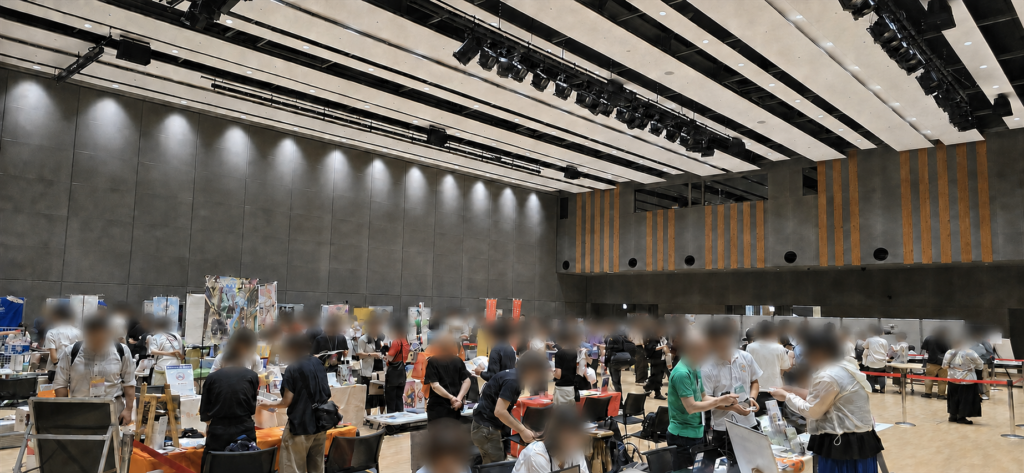 クリエイターズキャラバン宇都宮の会場全景（来場者の顔はぼかし加工済み）